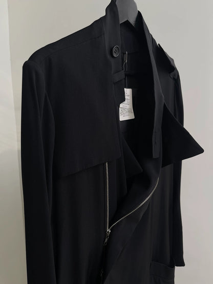 Yohji Yamamoto FEMME black long windbreaker