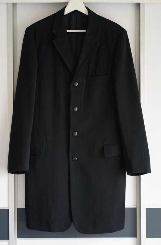 Yohji Yamamoto 97Aw Silk Collar Patchwork Coat - DMC