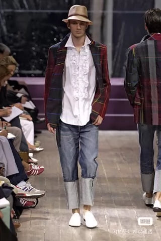 Yohji Yamamoto 05ss fashion show checkered suit jacket