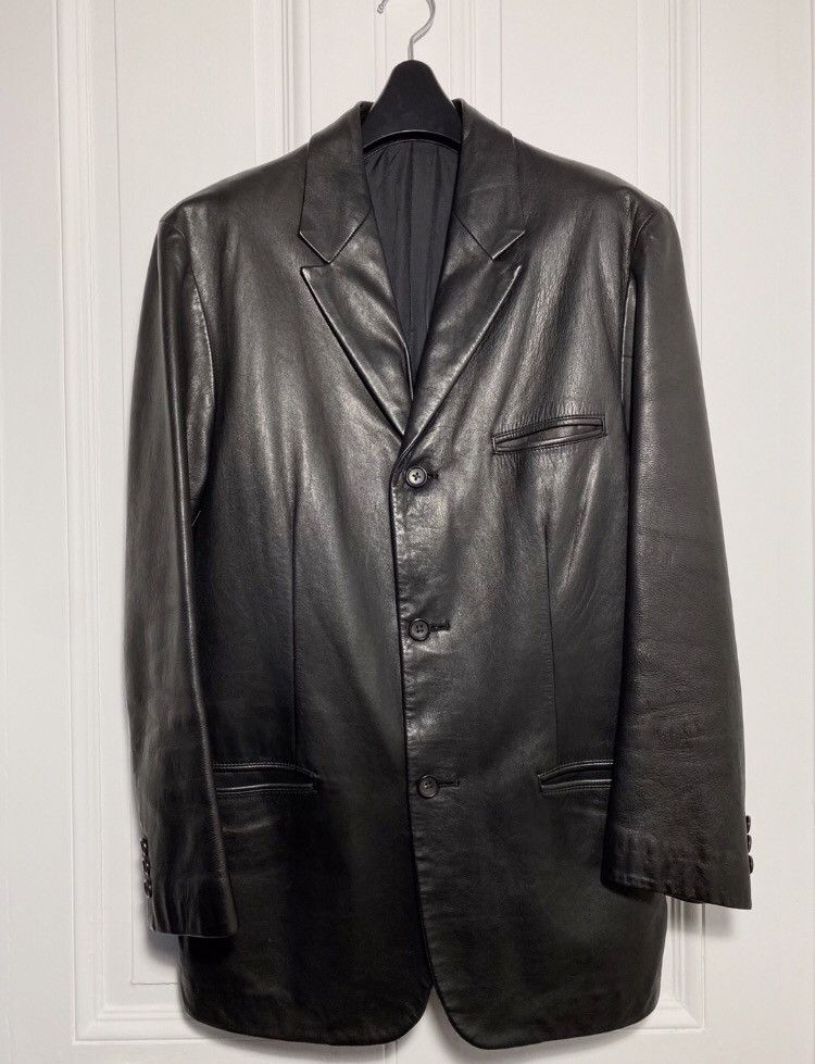 Yohji Yamamoto Pour Aw97 Leather Suit Jacket - DMC