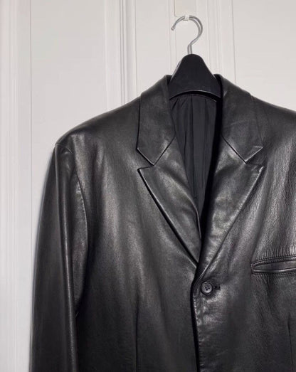 Yohji Yamamoto Pour Aw97 Leather Suit Jacket - DMC