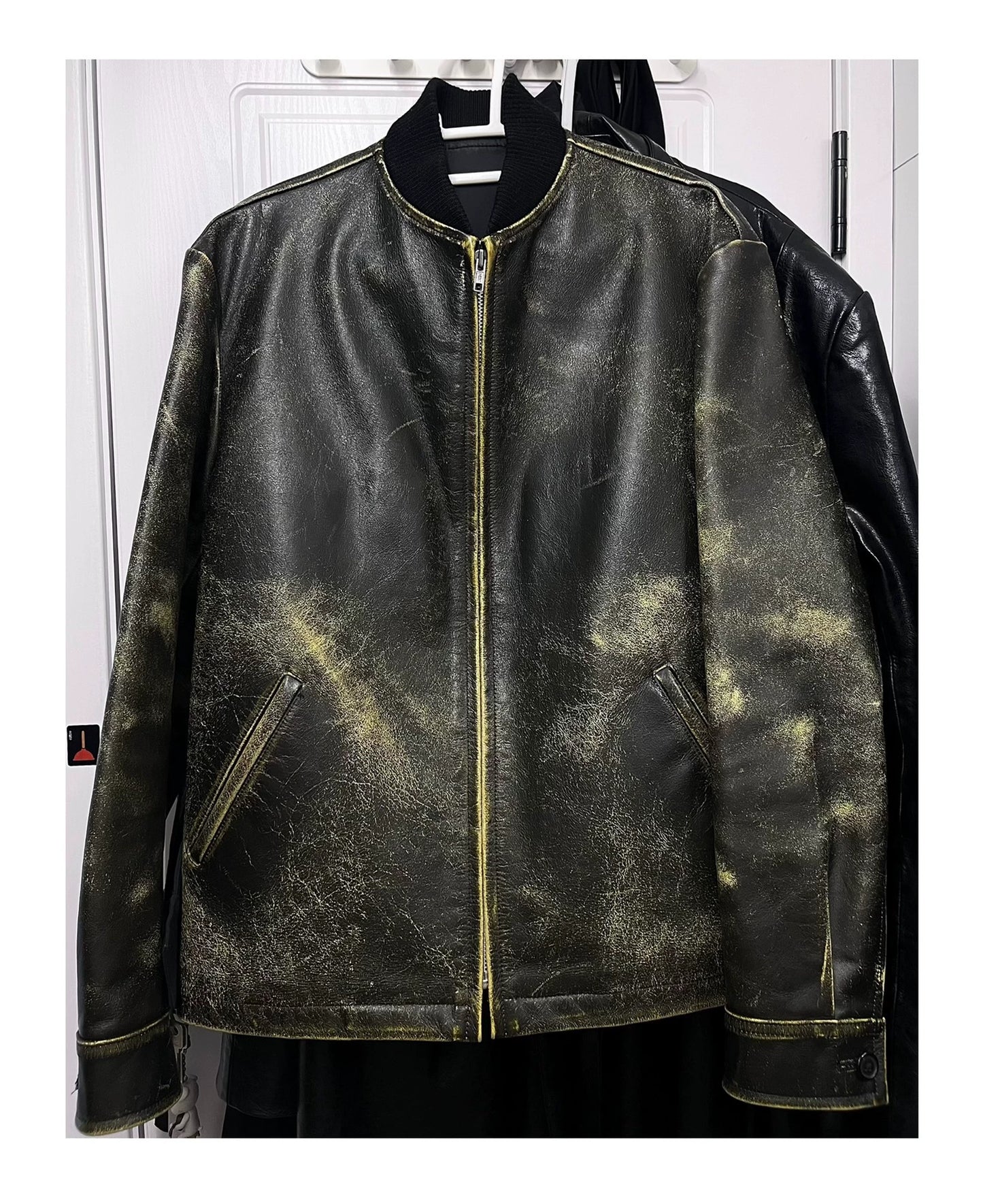 Yohji Yamamoto Y's for Men 92AW Explosive Bull Leather Jacket