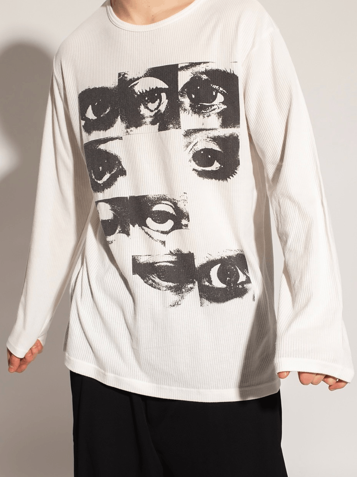 Yohji Yamamoto Pour Homme SS21 12 eyes print L/S Tee - DMC