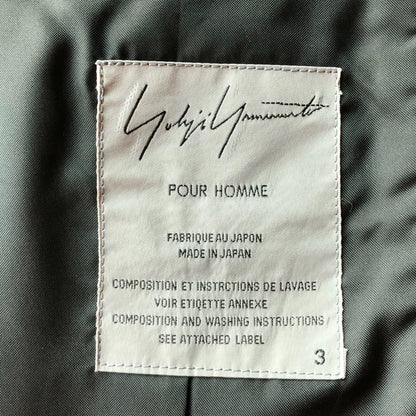 Yohji Yamamoto 01aw Mafia Cashmere Splicing Suit jacket