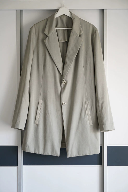 Yohji Yamamoto 02ss silk lined long suit jacket