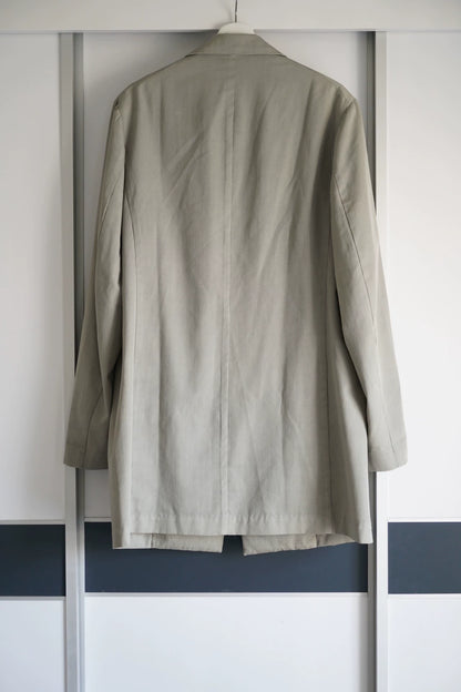 Yohji Yamamoto 02ss silk lined long suit jacket