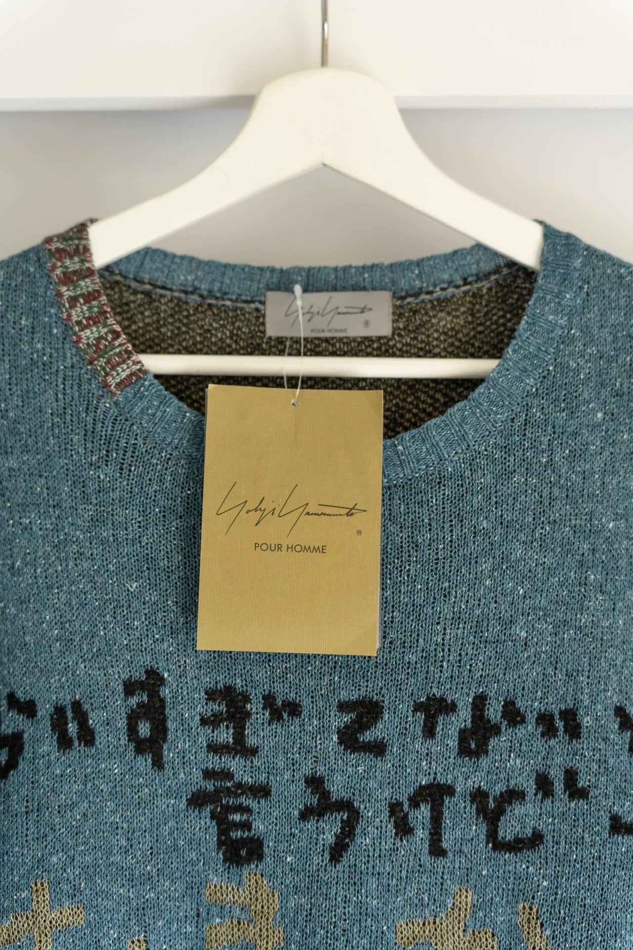 Yohji Yamamoto 22ss slogan graffiti silk sweater