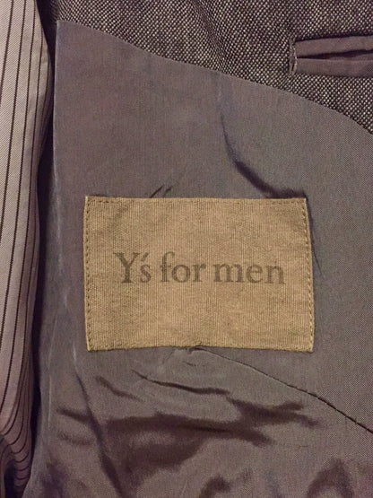 Yohji Yamamoto Y's for Men Grey Silk Wool Suit jacket