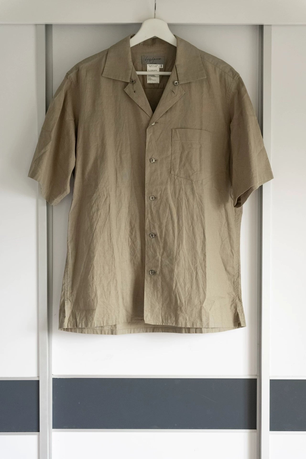 Yohji Yamamoto 05ss deconstructive collar short sleeved shirt