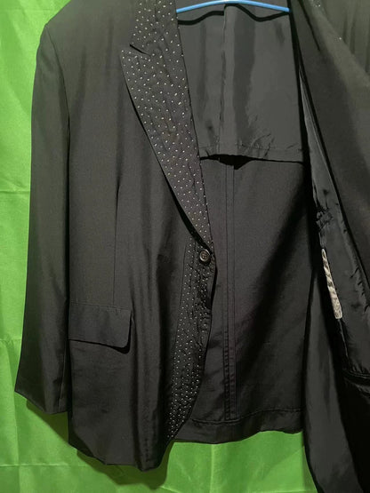 Yohji Yamamoto 95ss Bukowski series silk hand sewn tattooed jacket