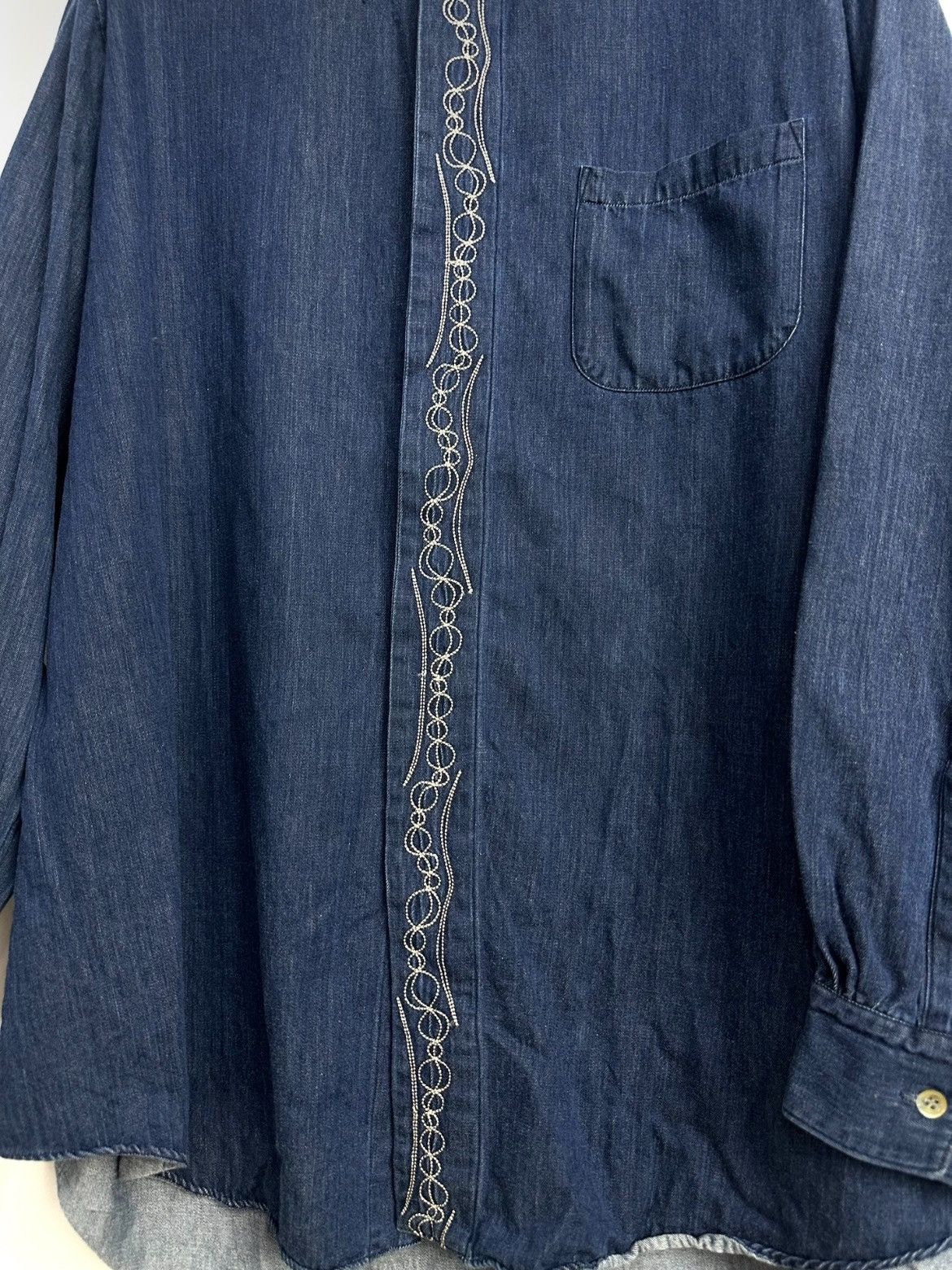 Yohji Yamamoto Ys 90s western tie stitch denim shirt - DMC