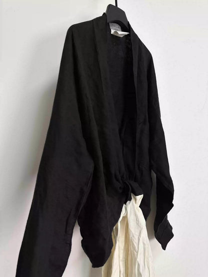 Yohji Yamamoto 1985ss Linen Coat With Streamers