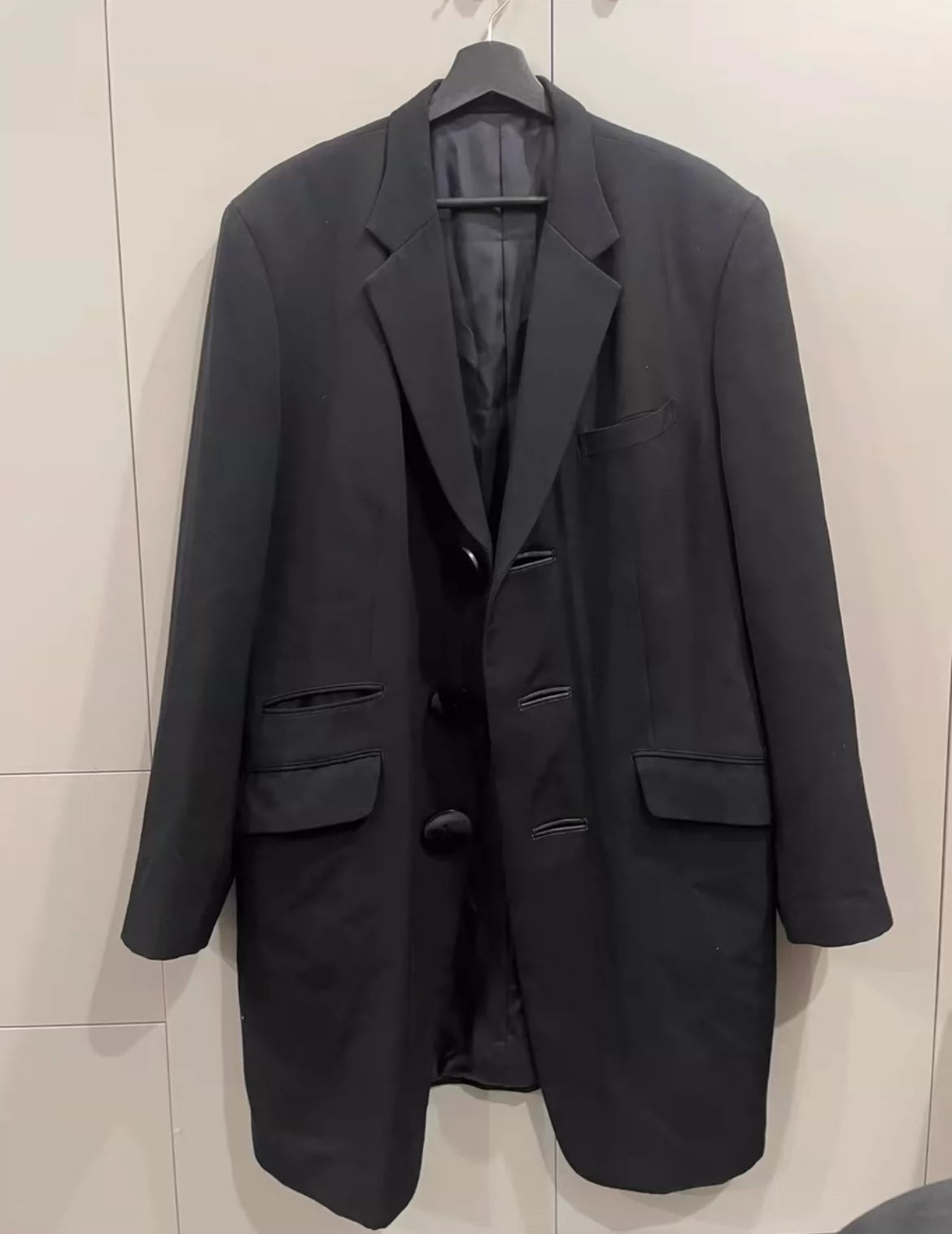 Yohji Yamamoto 04aw runway leather buttoned coat jacket