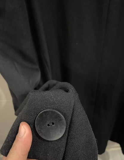 Yohji Yamamoto 04aw runway leather buttoned coat jacket