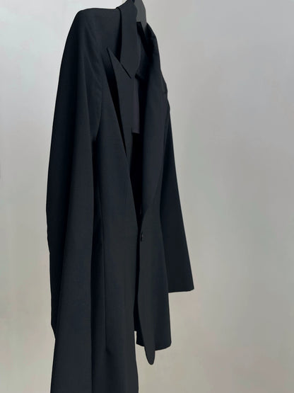 Yohji Yamamoto Noir black wool back slit suit jacket