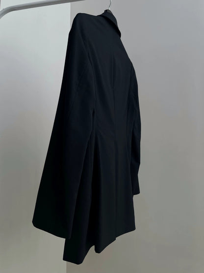 Yohji Yamamoto Noir black wool back slit suit jacket