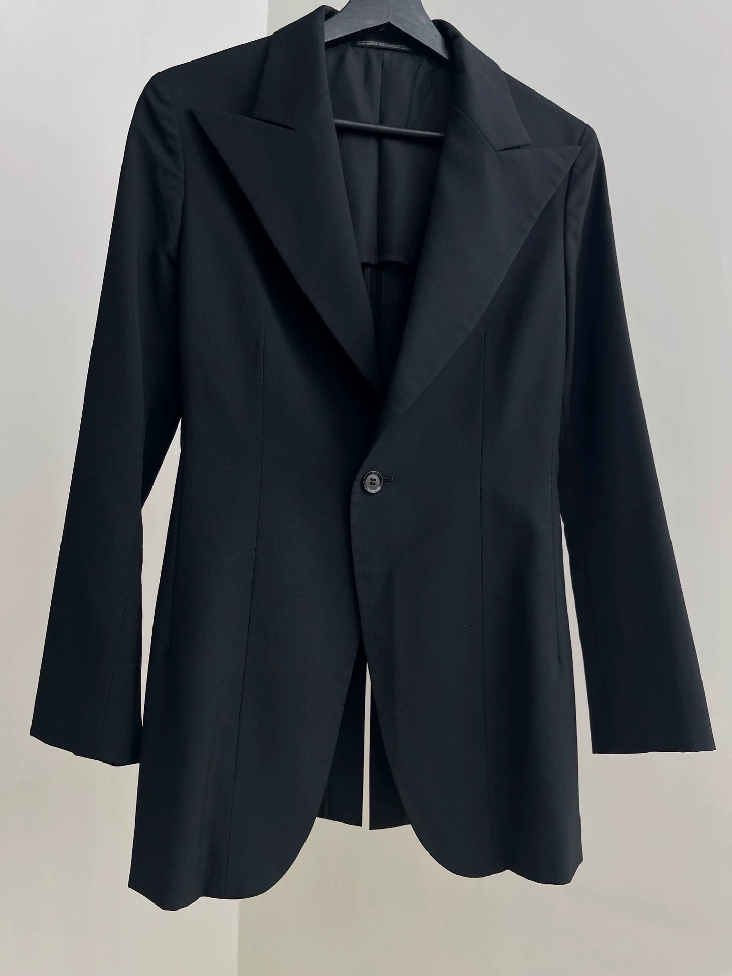 Yohji Yamamoto Noir black wool back slit suit jacket