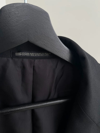 Yohji Yamamoto Noir black wool back slit suit jacket