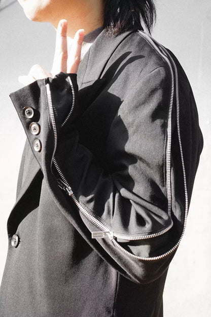 Yohji Yamamoto 19aw Reproduced 04 Sleeve Zipper Coat