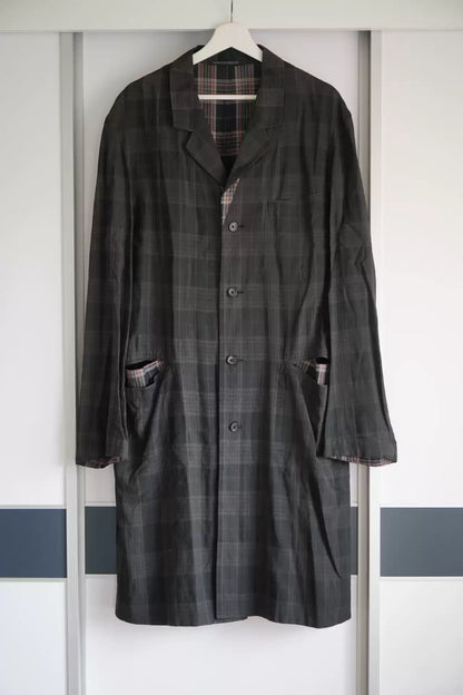 Yohji Yamamoto 00ss Teen Plaid Double-sided Coat