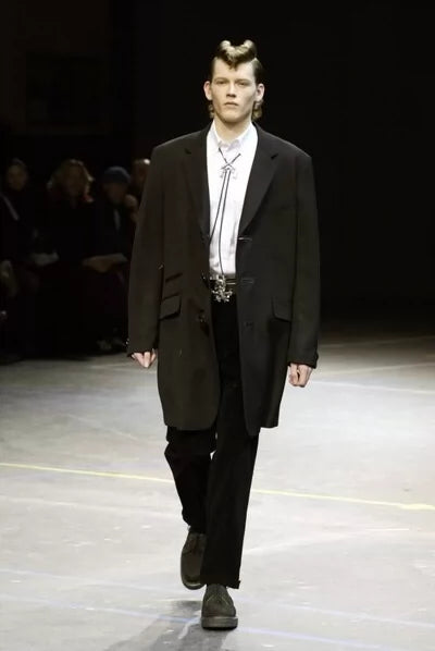 Yohji Yamamoto 2004aw Y's For Men 04aw runway leather buttoned coat jacket