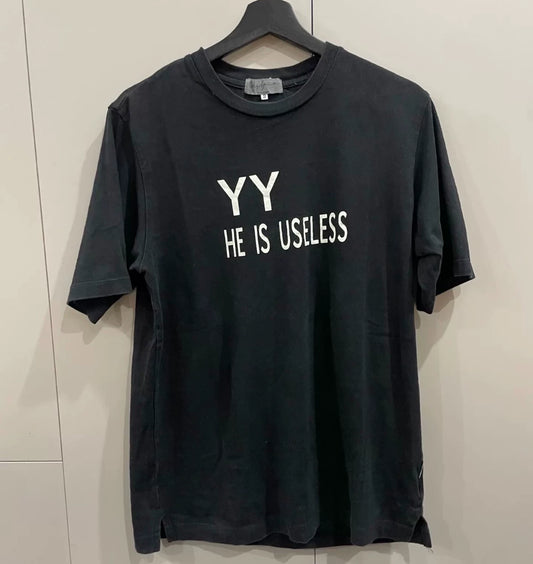 Yohji Yamamoto 07ss fashion slogan short sleeved shirt