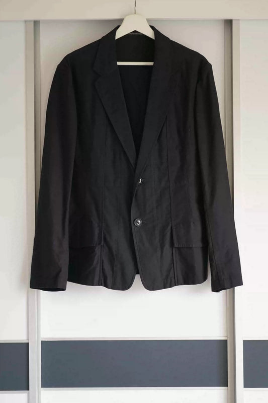 Yohji Yamamoto 17ss Vertical Short Blazer With Large Pockets