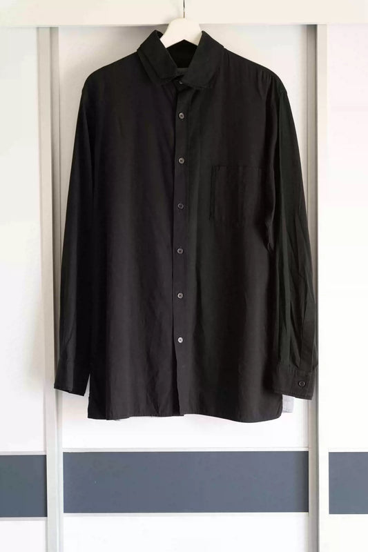 Yohji Yamamoto 11ss Back Stripe Patchwork Double Shirt
