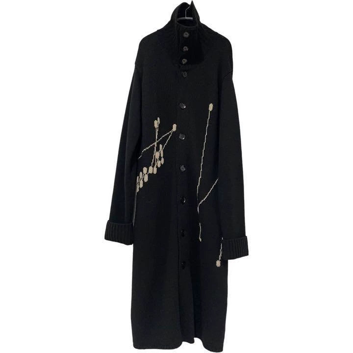 Yohji Yamamoto 14mo Skeleton Rose Braille Logo Coat