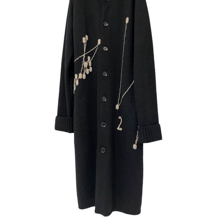 Yohji Yamamoto 14mo Skeleton Rose Braille Logo Coat