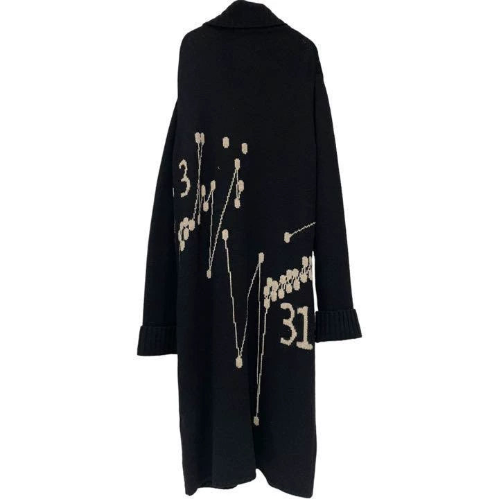 Yohji Yamamoto 14mo Skeleton Rose Braille Logo Coat