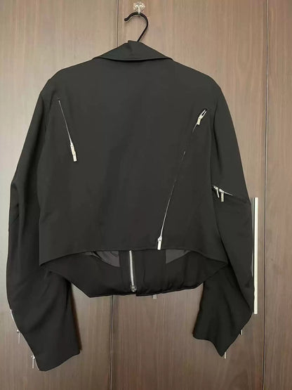 Yohji Yamamoto 16ss Longitudinal Zipper Motorcycle Wool Jacket