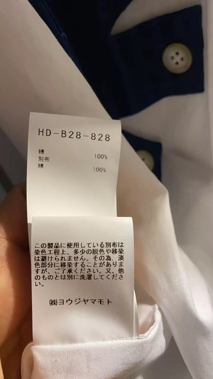 Yohji Yamamoto 21ss Main Line Blue Patch Shirt