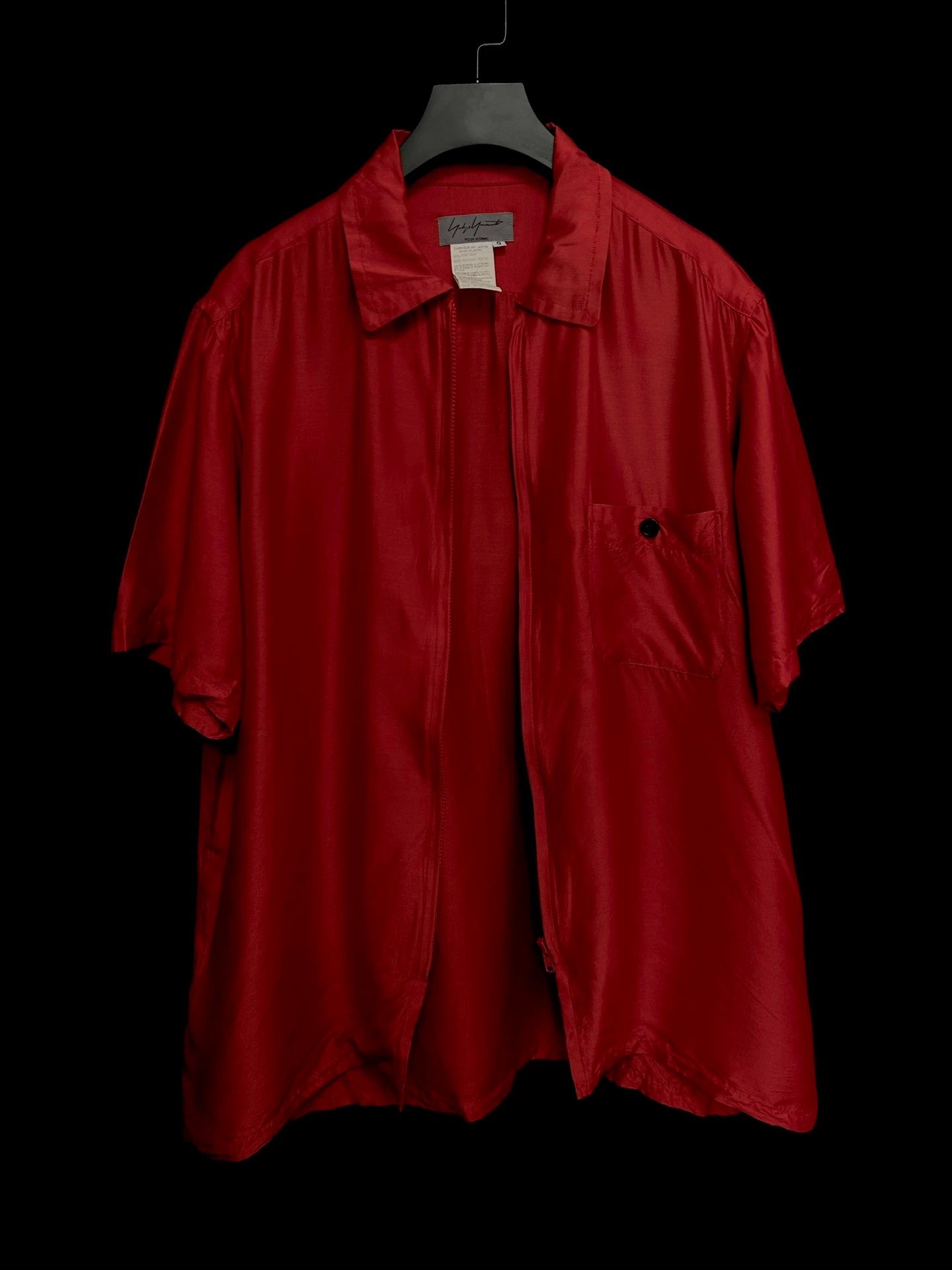 Yohji Yamamoto 04ss Taisho Silk Red Shirt