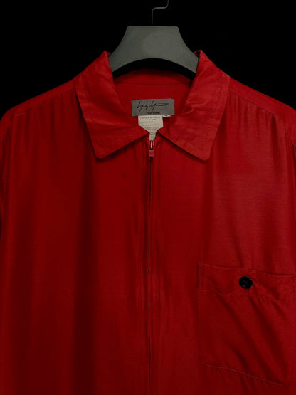 Yohji Yamamoto 04ss Taisho Silk Red Shirt