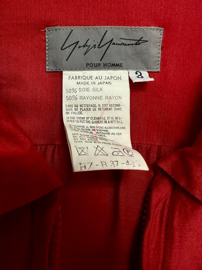 Yohji Yamamoto 04ss Taisho Silk Red Shirt