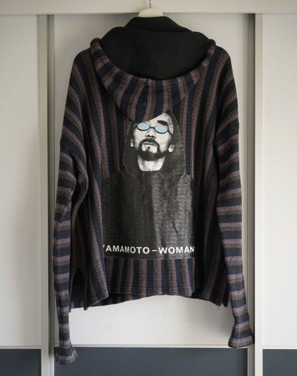 Yohji Yamamoto 98Ss Patterned Striped Hoodie - DMC