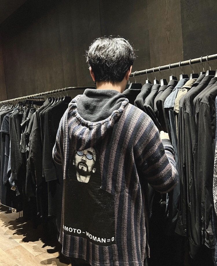 Yohji Yamamoto 98Ss Patterned Striped Hoodie - DMC