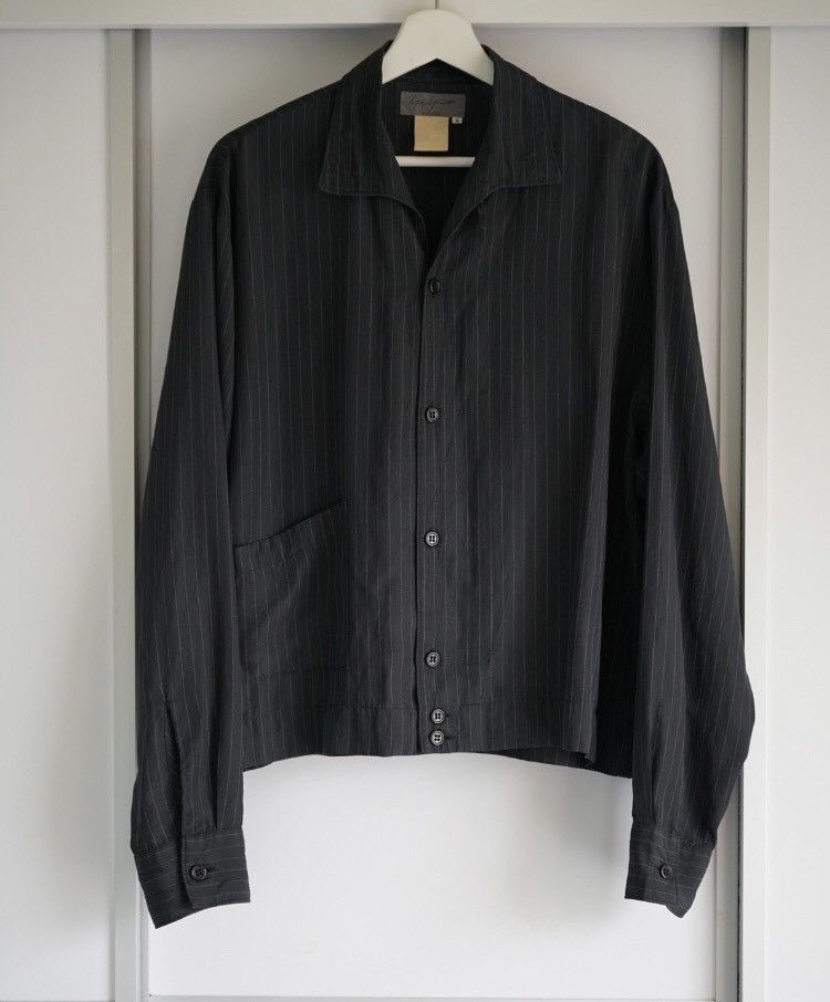 Yohji Yamamoto 97Ss Striped Silk Bomber Jacket - DMC