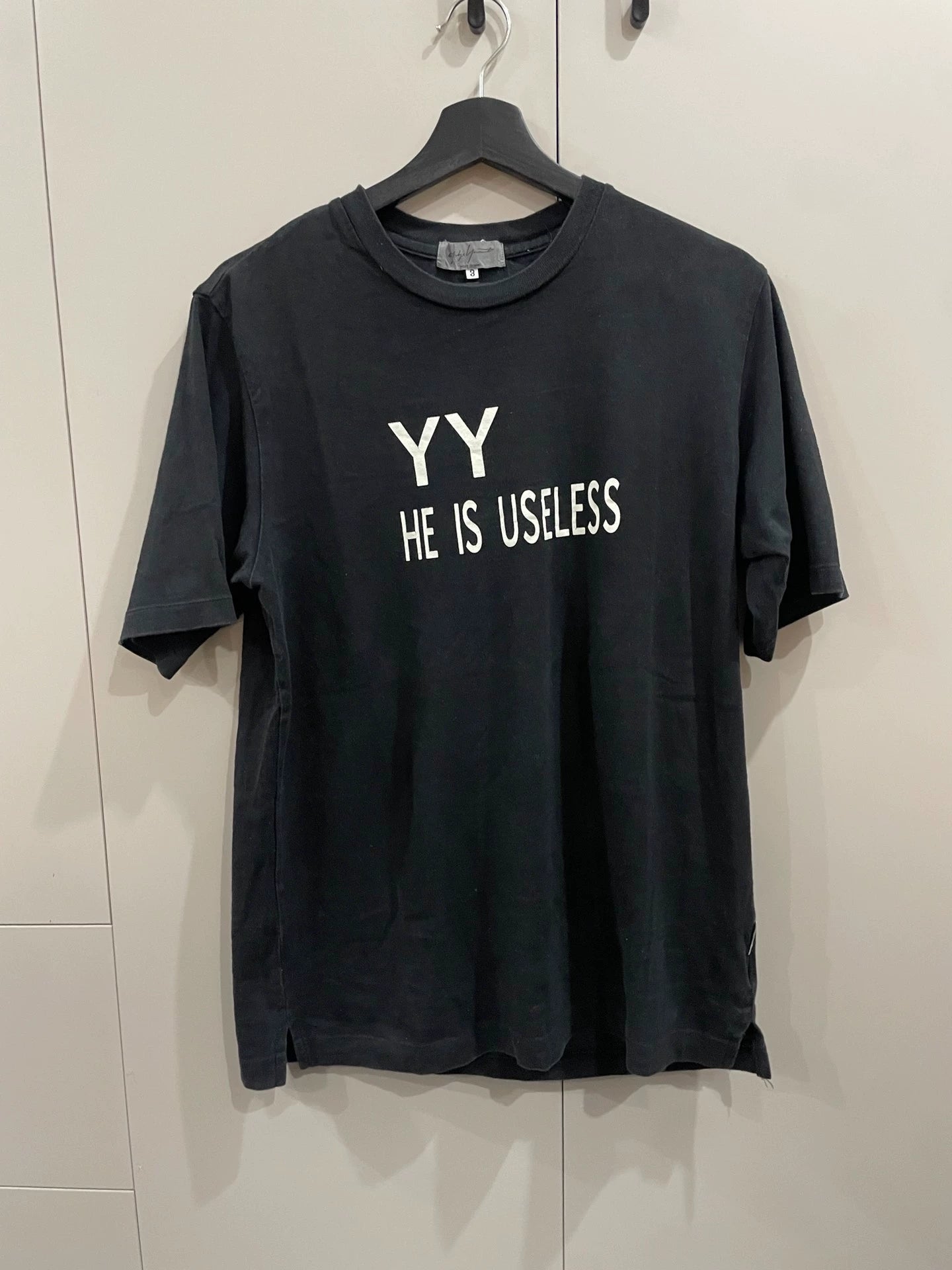 Yohji Yamamoto 2007ss 07ss fashion show slogan short sleeved shirt