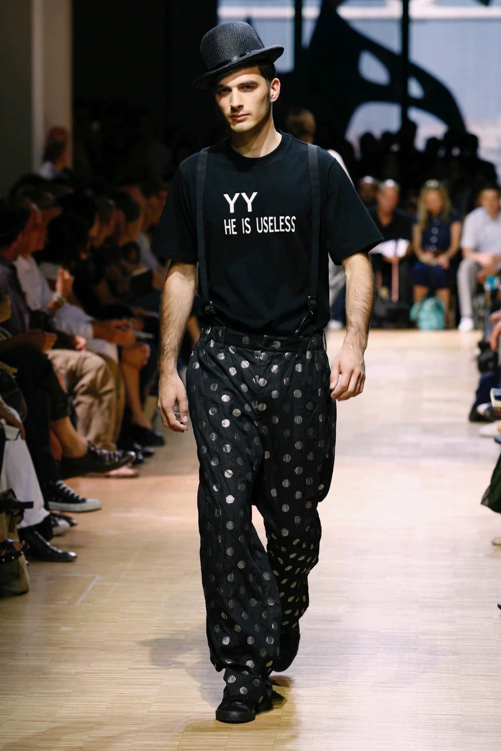 Yohji Yamamoto 2007ss 07ss fashion show slogan short sleeved shirt