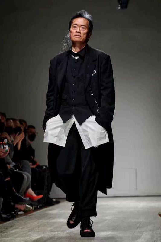 Yohji Yamamoto 22aw runway asymmetrical collar long sleeved shirt