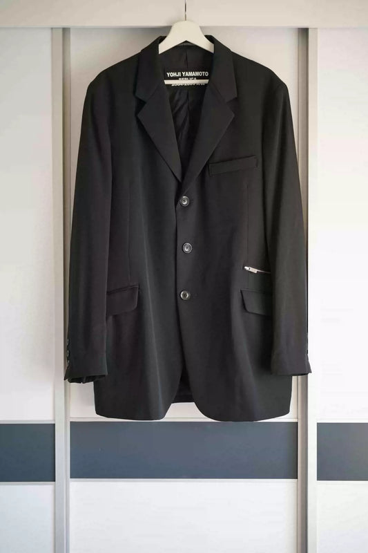 Yohji Yamamoto 19aw Reproduced 04 Sleeve Zipper Blazer