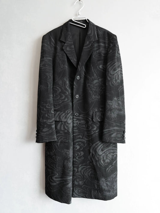 Yohji Yamamoto 22AW Dragon Cloud Full Print Discharge Dyeing jacket