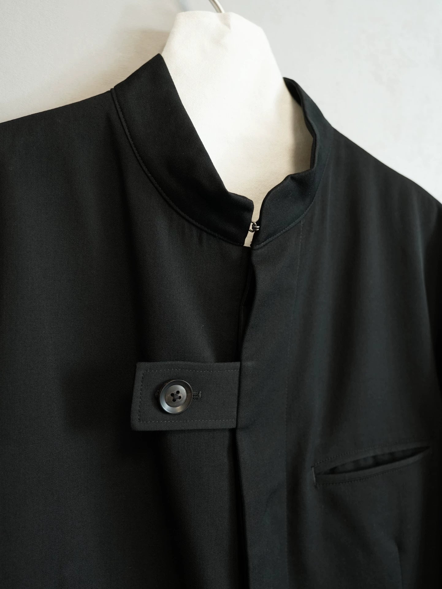 Yohji Yamamoto 18AW hidden button up collar wool jacket