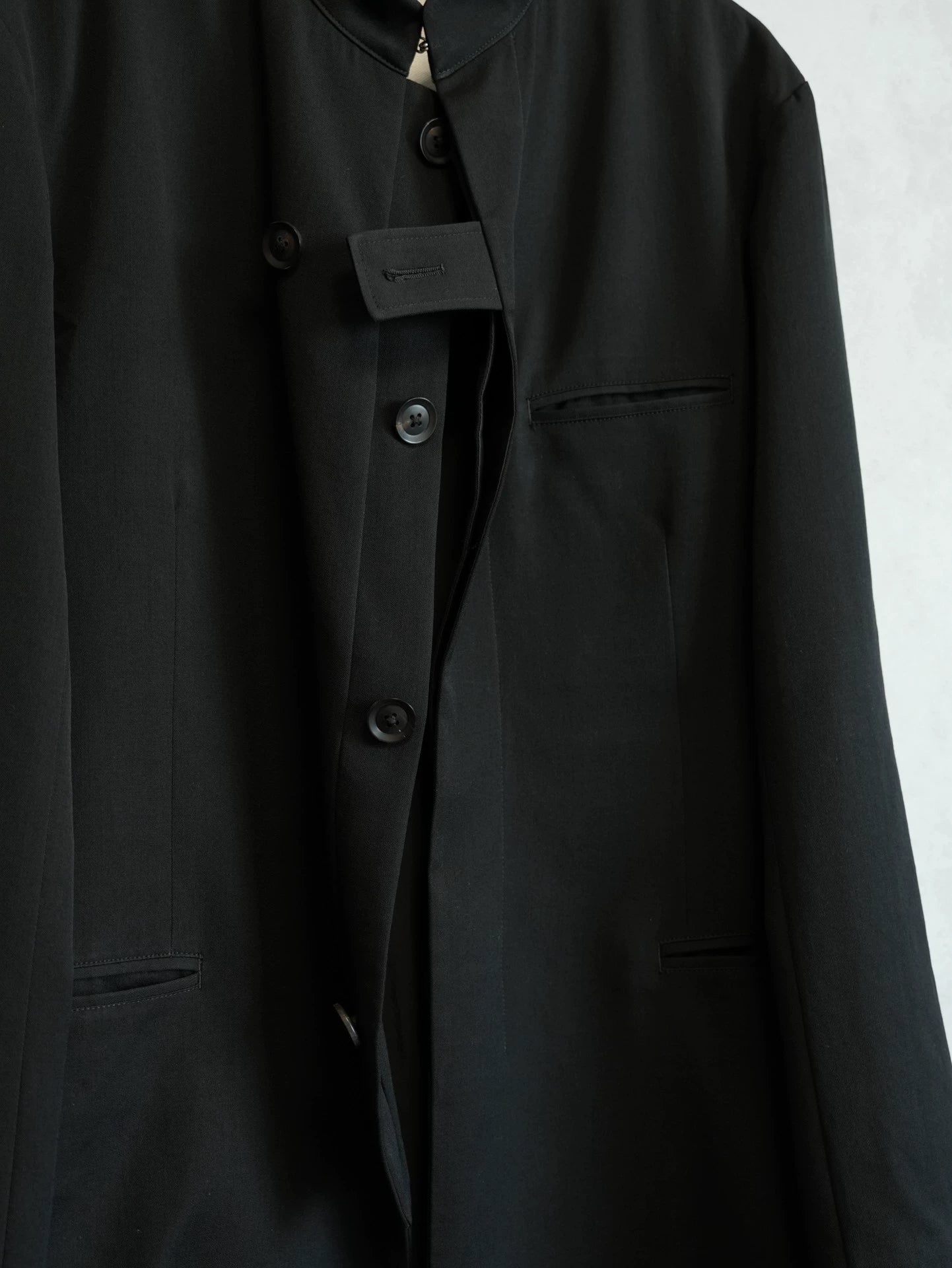 Yohji Yamamoto 18AW hidden button up collar wool jacket