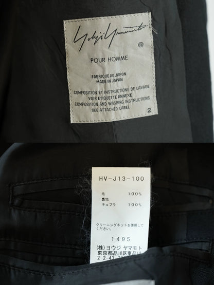 Yohji Yamamoto 18AW hidden button up collar wool jacket