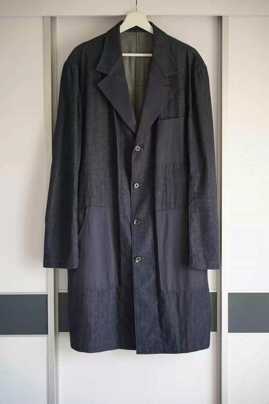 Yohji Yamamoto 15ss Denim Layered Pocket Coat