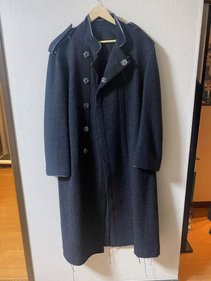 Yohji Yamamoto 21aw buttoned military collar coat