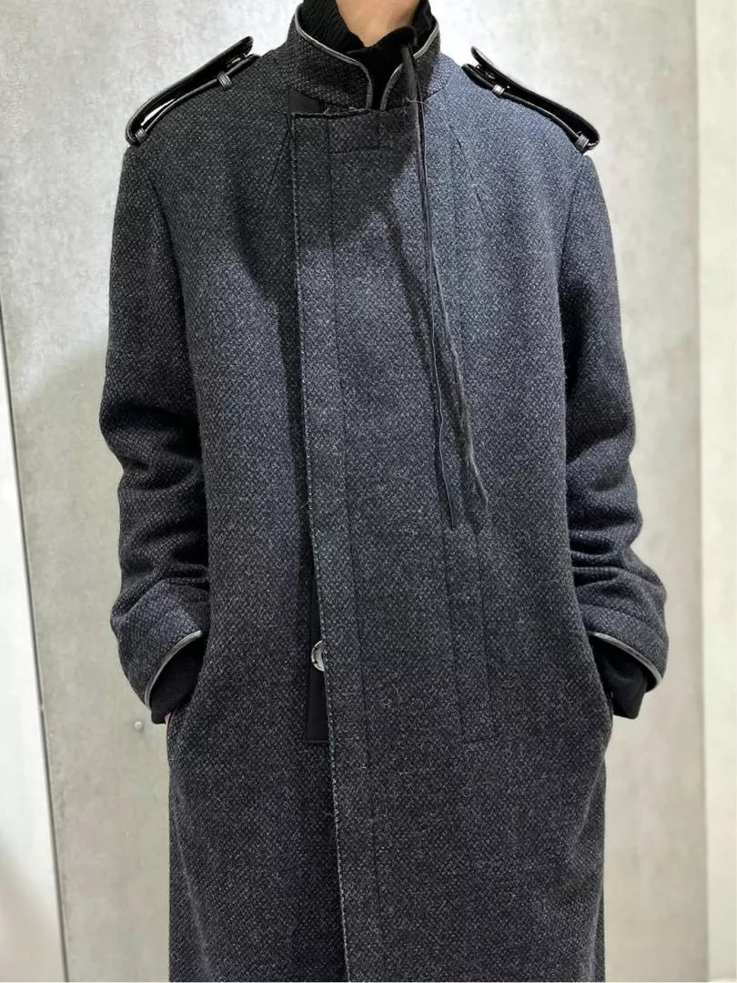 Yohji Yamamoto 21aw buttoned military collar coat